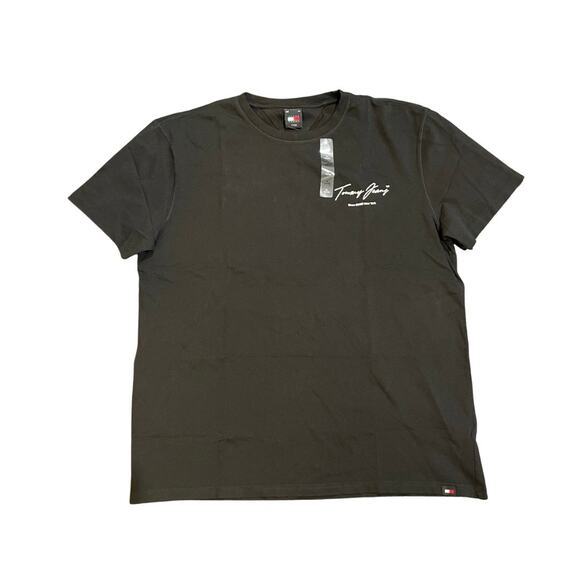 Tommy Hilfiger Jeans T-Shirt Signature Back Logo Size XL Cotton Crewneck NWT - Picture 1 of 4